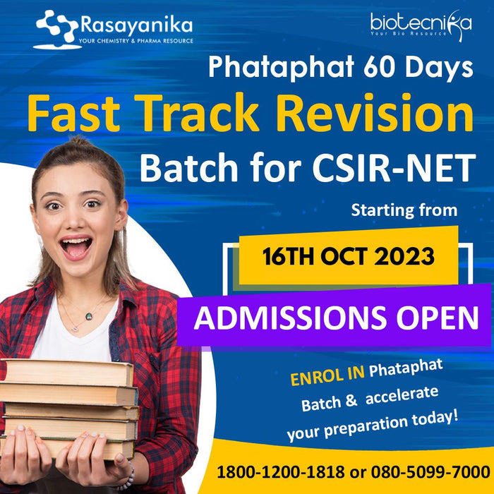 60 Days Fast Track Revision Batch For CSIR NET Chemical Science Dec 2023 Exam