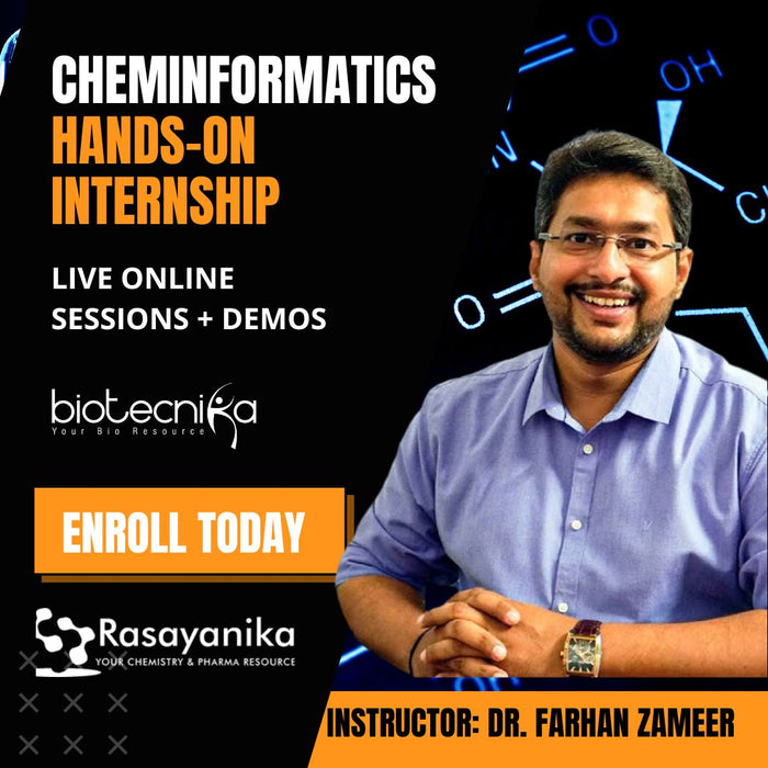 Cheminformatics Hands-on Internship - LIVE Online Sessions + Demo's