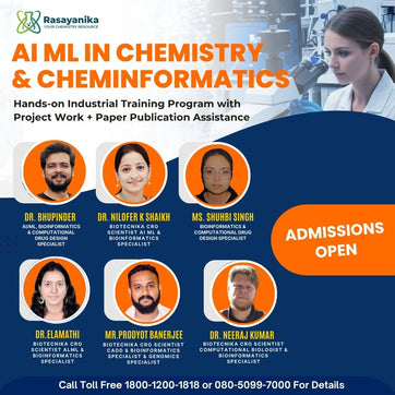 Master AI ML in Chemistry – Industrial Training with LIVE Projects & Publication Support